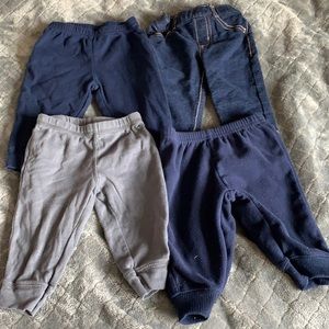 Set of 6 month pants. Jeans, fleece and sweats